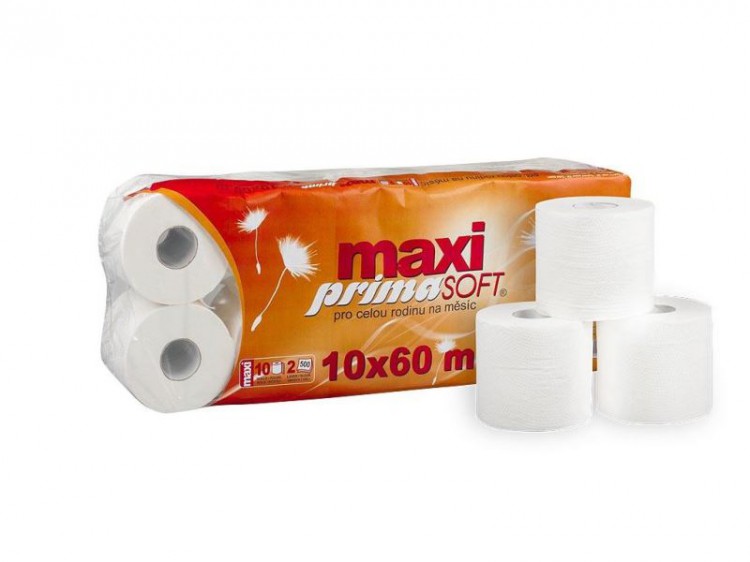 TP XXL Prima 60m 2vr 100% Celulóza | Papírové a hygienické výrobky - Toaletní papíry - Vícevrstvý